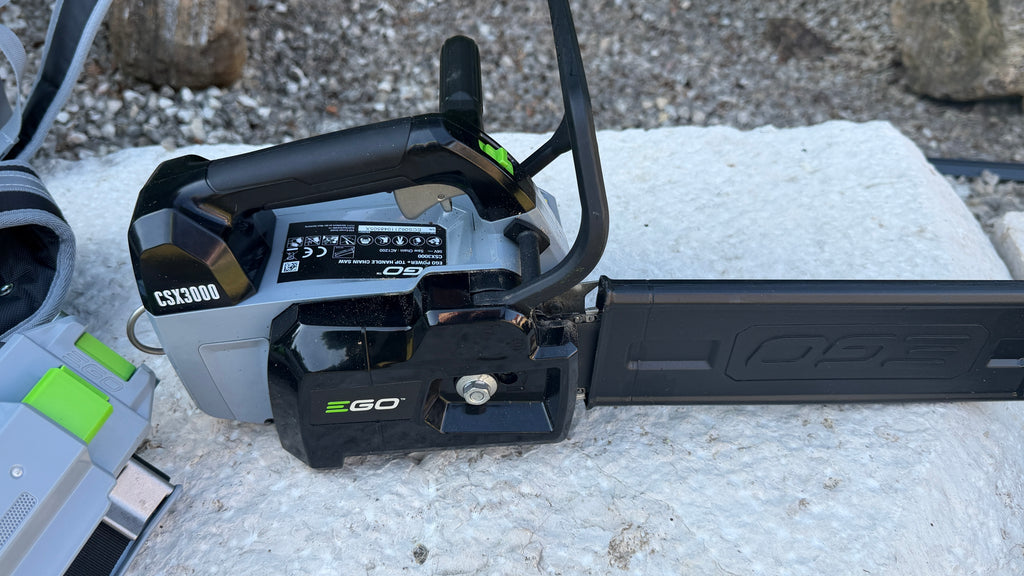 EGO CSX3000 Profi-Akku-Kettensäge mit ABH3000 Tragegurt für CSX3000